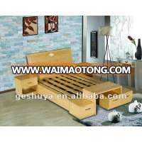 LB-JX5006 Bamboo veneer bedroom furniture beds